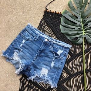 Vervet Distressed Jean Shorts Size Small